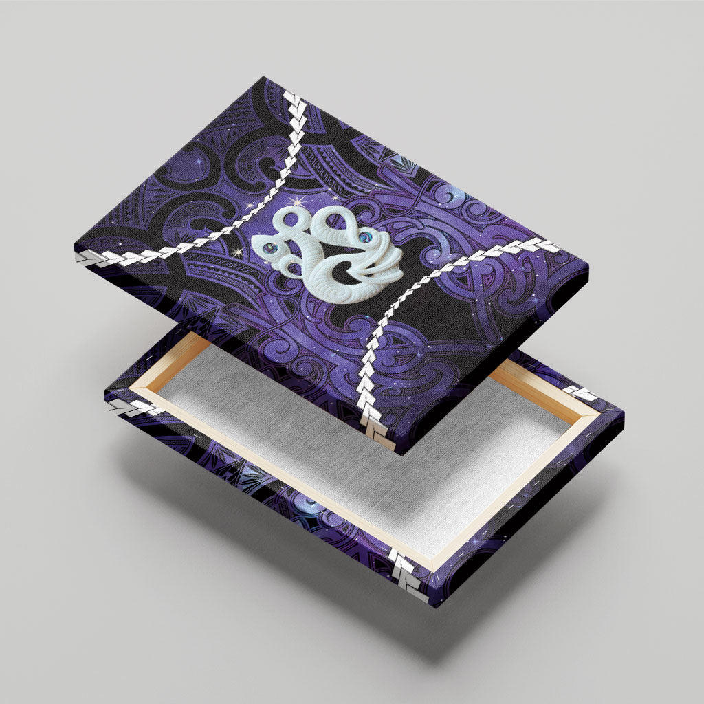 Maori Matariki Manaia Waiporoporo Canvas Wall Art Maori Kowhaiwhai Pattern Galaxy LT01 - Polynesian Pride