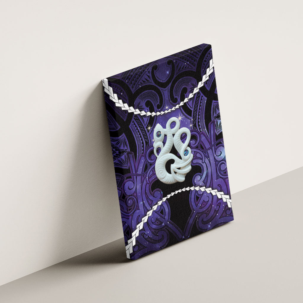 Maori Matariki Manaia Waiporoporo Canvas Wall Art Maori Kowhaiwhai Pattern Galaxy LT01 - Polynesian Pride