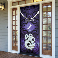 Personalised Maori Matariki Manaia Waiporoporo Door Cover Maori Kowhaiwhai Pattern Galaxy LT01 - Polynesian Pride