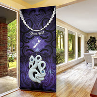 Personalised Maori Matariki Manaia Waiporoporo Door Cover Maori Kowhaiwhai Pattern Galaxy LT01 - Polynesian Pride