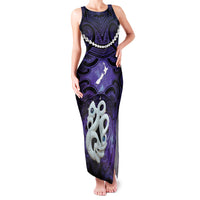 Personalised Maori Matariki Manaia Waiporoporo Family Matching Tank Maxi Dress and Hawaiian Shirt Maori Kowhaiwhai Pattern Galaxy