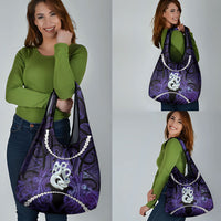 Maori Matariki Manaia Waiporoporo Grocery Bag Maori Kowhaiwhai Pattern Galaxy LT01 - Polynesian Pride