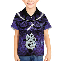 Personalised Maori Matariki Manaia Waiporoporo Hawaiian Shirt Maori Kowhaiwhai Pattern Galaxy LT01 - Polynesian Pride