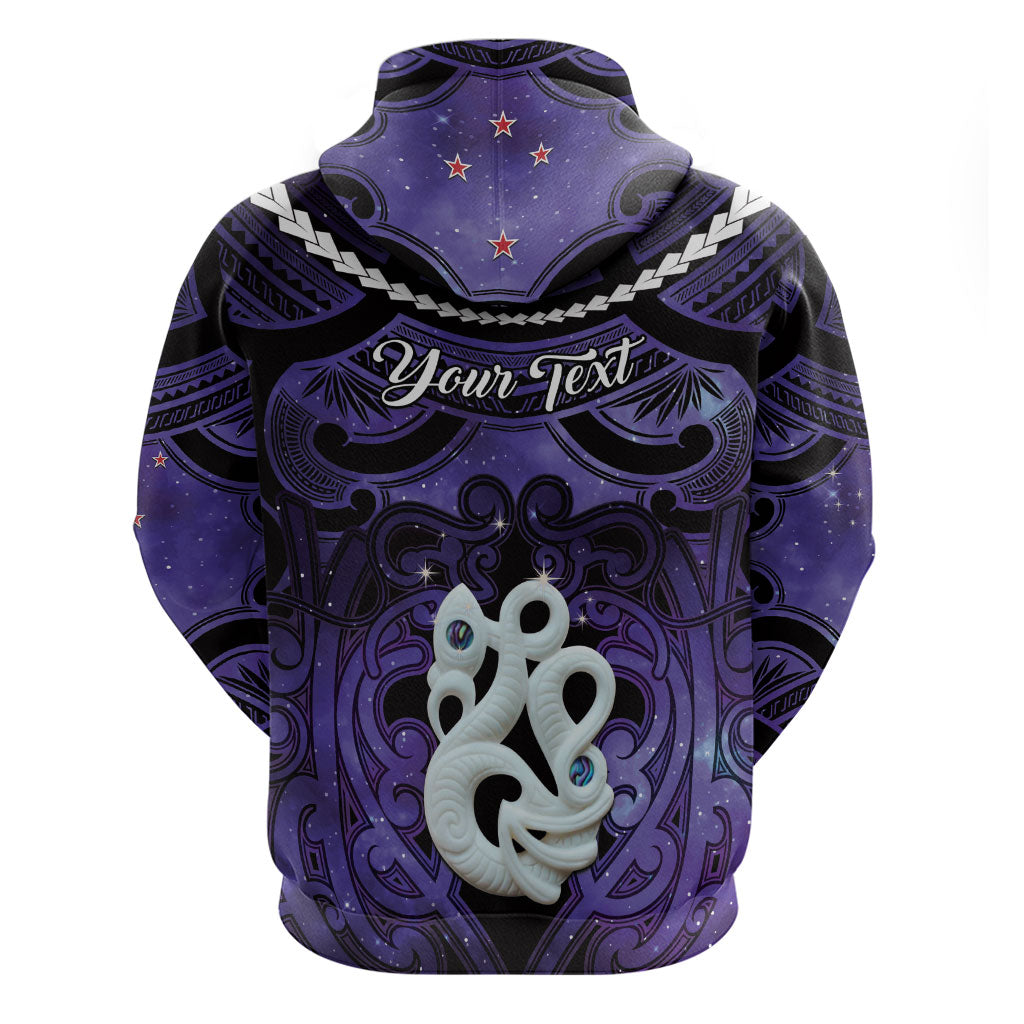 Personalised Maori Matariki Manaia Waiporoporo Hoodie Maori Kowhaiwhai Pattern Galaxy LT01 - Polynesian Pride