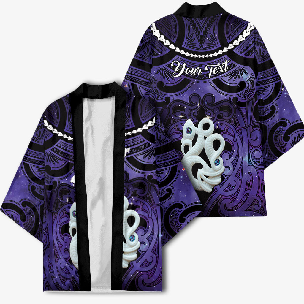 Personalised Maori Matariki Manaia Waiporoporo Kimono Maori Kowhaiwhai Pattern Galaxy LT01 - Polynesian Pride