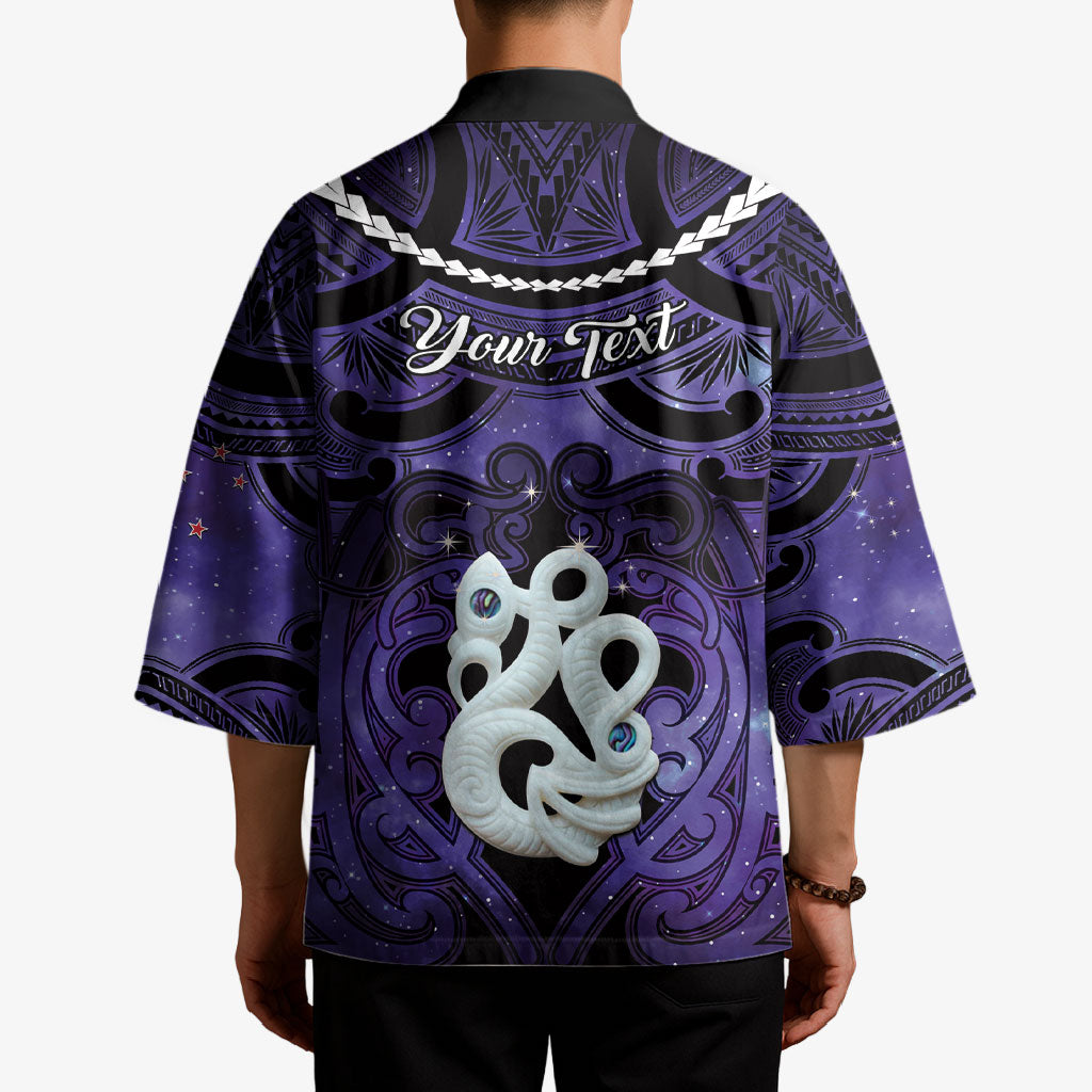 Personalised Maori Matariki Manaia Waiporoporo Kimono Maori Kowhaiwhai Pattern Galaxy LT01 - Polynesian Pride