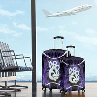 Maori Matariki Manaia Waiporoporo Luggage Cover Maori Kowhaiwhai Pattern Galaxy