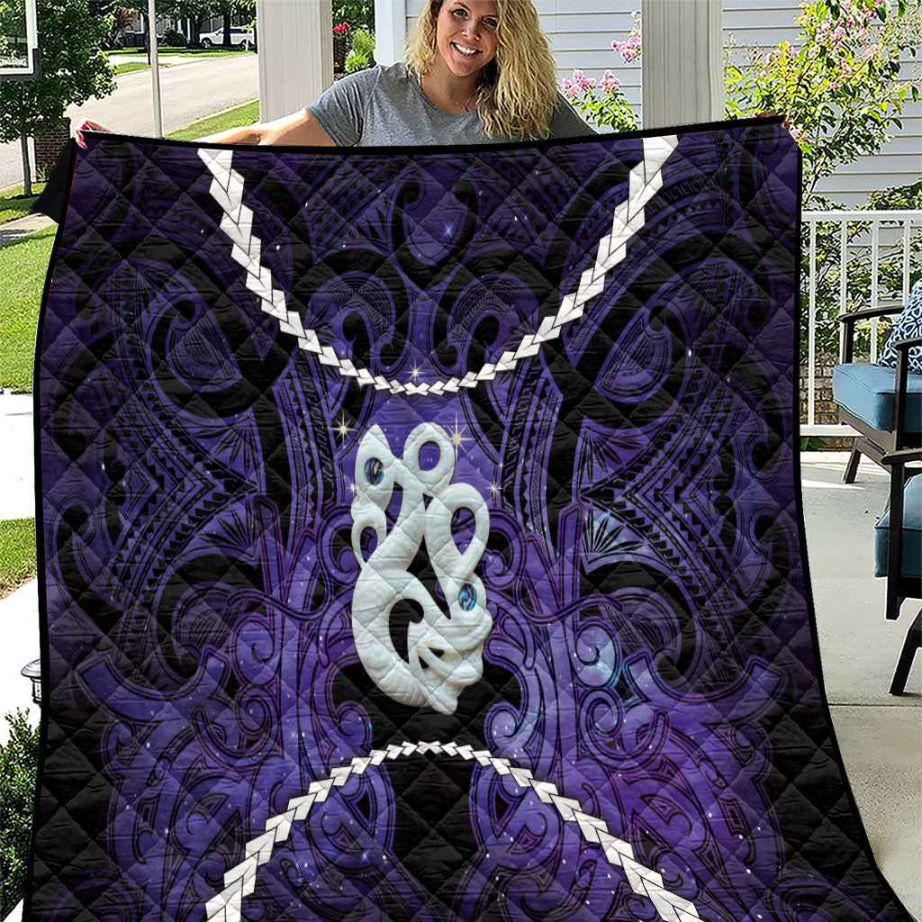 Maori Matariki Manaia Waiporoporo Quilt Maori Kowhaiwhai Pattern Galaxy