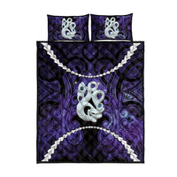 Maori Matariki Manaia Waiporoporo Quilt Bed Set Maori Kowhaiwhai Pattern Galaxy LT01 - Polynesian Pride