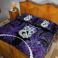 Maori Matariki Manaia Waiporoporo Quilt Bed Set Maori Kowhaiwhai Pattern Galaxy LT01 - Polynesian Pride