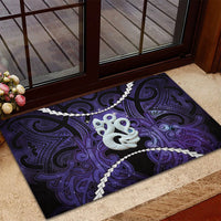 Maori Matariki Manaia Waiporoporo Rubber Doormat Maori Kowhaiwhai Pattern Galaxy LT01 - Polynesian Pride