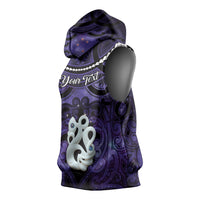 Personalised Maori Matariki Manaia Waiporoporo Sleeveless Hoodie Maori Kowhaiwhai Pattern Galaxy LT01 - Polynesian Pride