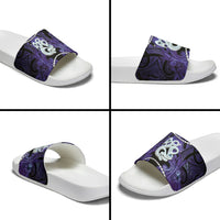 Maori Matariki Manaia Waiporoporo Slide Sandals Maori Kowhaiwhai Pattern Galaxy LT01 - Polynesian Pride