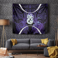 Maori Matariki Manaia Waiporoporo Tapestry Maori Kowhaiwhai Pattern Galaxy LT01 Purple - Polynesian Pride