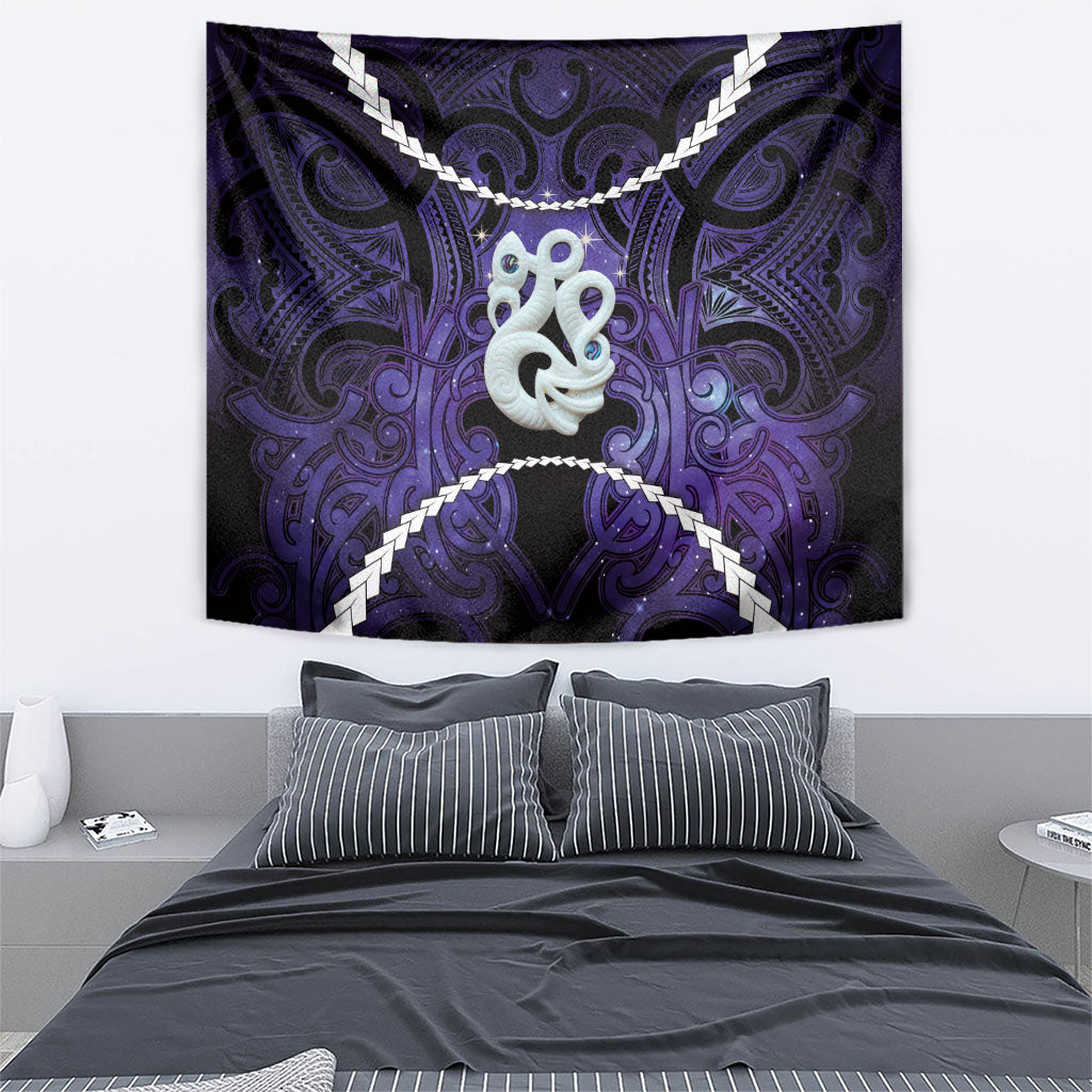 Maori Matariki Manaia Waiporoporo Tapestry Maori Kowhaiwhai Pattern Galaxy LT01 - Polynesian Pride