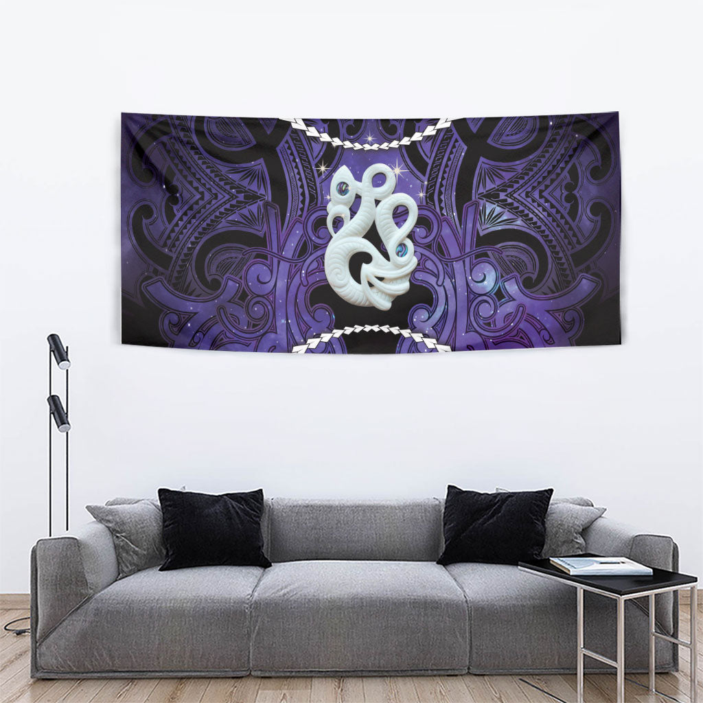 Maori Matariki Manaia Waiporoporo Tapestry Maori Kowhaiwhai Pattern Galaxy LT01 - Polynesian Pride