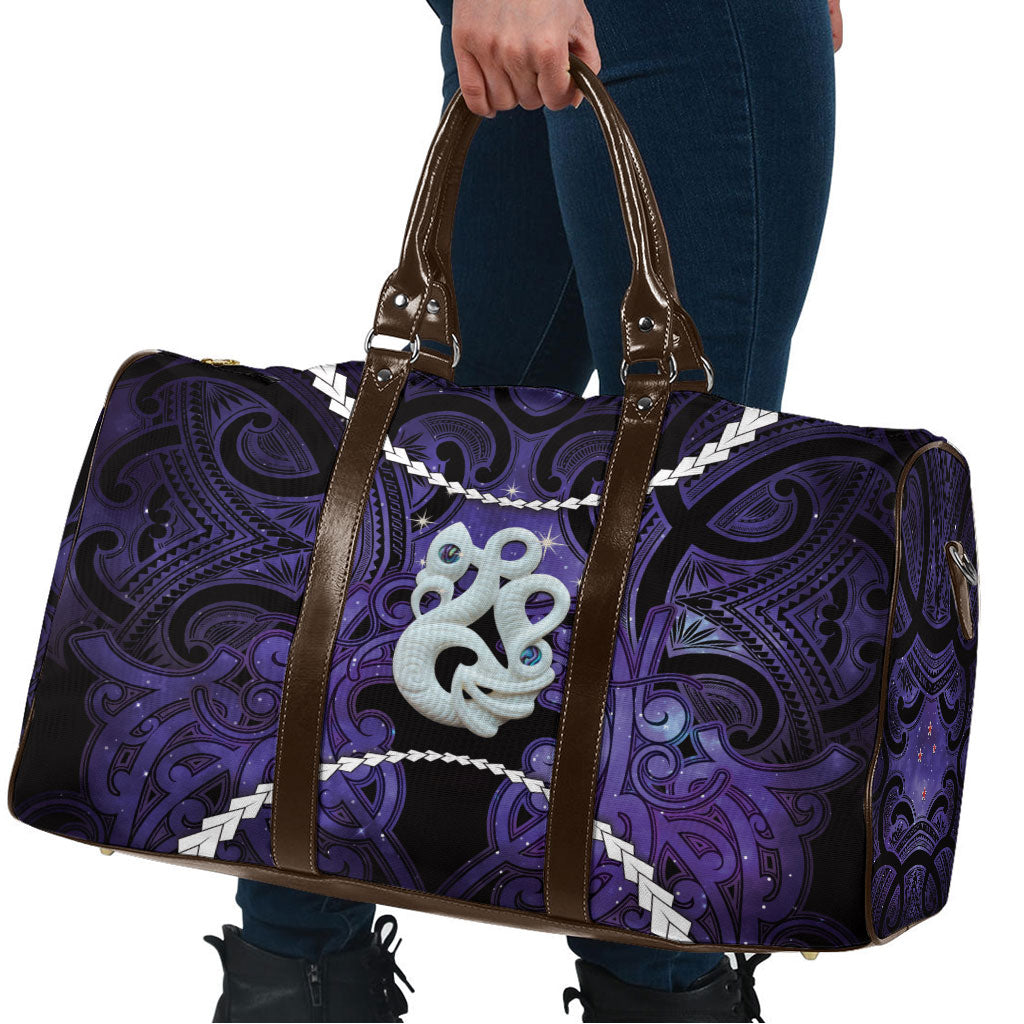 Maori Matariki Manaia Waiporoporo Travel Bag Maori Kowhaiwhai Pattern Galaxy LT01 - Polynesian Pride