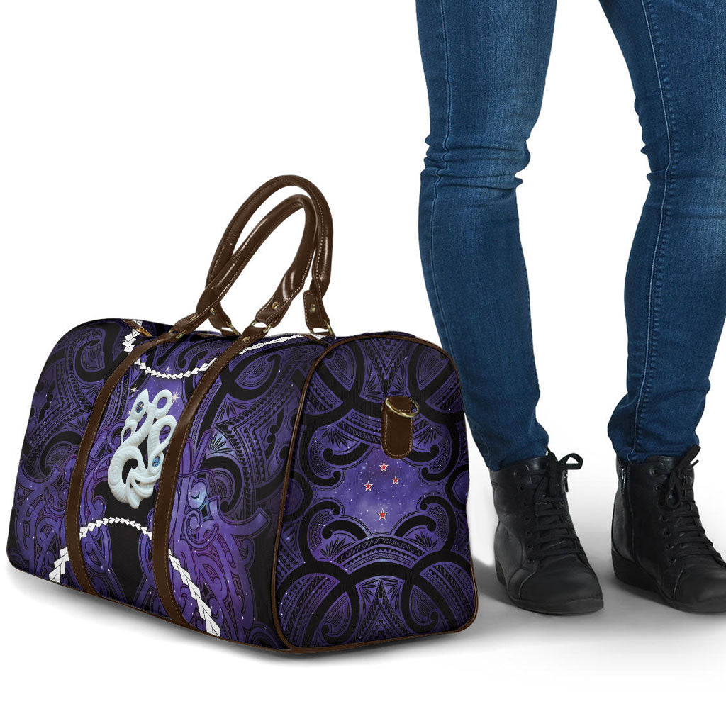 Maori Matariki Manaia Waiporoporo Travel Bag Maori Kowhaiwhai Pattern Galaxy LT01 - Polynesian Pride