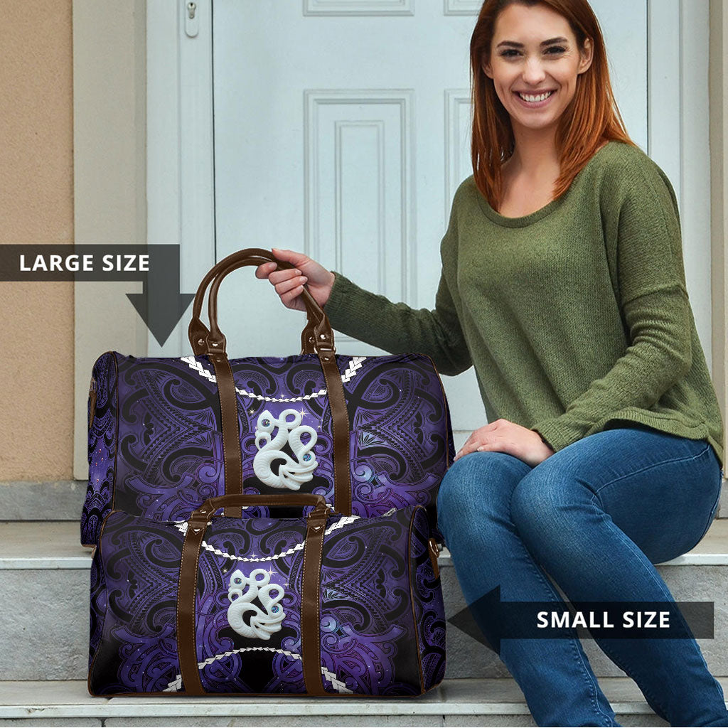 Maori Matariki Manaia Waiporoporo Travel Bag Maori Kowhaiwhai Pattern Galaxy LT01 - Polynesian Pride