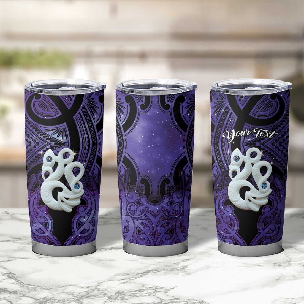 Personalised Maori Matariki Manaia Waiporoporo Tumbler Cup Maori Kowhaiwhai Pattern Galaxy LT01 - Polynesian Pride