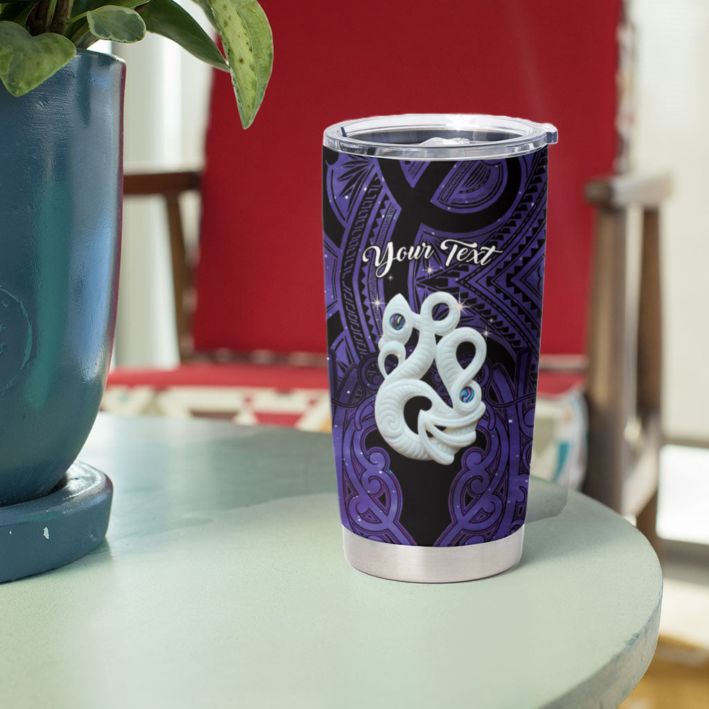 Personalised Maori Matariki Manaia Waiporoporo Tumbler Cup Maori Kowhaiwhai Pattern Galaxy LT01 - Polynesian Pride