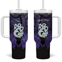 Personalised Maori Matariki Manaia Waiporoporo Tumbler With Handle Maori Kowhaiwhai Pattern Galaxy