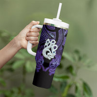 Personalised Maori Matariki Manaia Waiporoporo Tumbler With Handle Maori Kowhaiwhai Pattern Galaxy