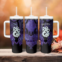 Personalised Maori Matariki Manaia Waiporoporo Tumbler With Handle Maori Kowhaiwhai Pattern Galaxy