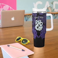 Personalised Maori Matariki Manaia Waiporoporo Tumbler With Handle Maori Kowhaiwhai Pattern Galaxy