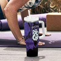 Personalised Maori Matariki Manaia Waiporoporo Tumbler With Handle Maori Kowhaiwhai Pattern Galaxy