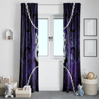 Maori Matariki Manaia Waiporoporo Window Curtain Maori Kowhaiwhai Pattern Galaxy LT01 - Polynesian Pride