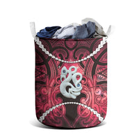 Maori Matariki Manaia Whero Laundry Basket Maori Kowhaiwhai Pattern Galaxy LT01 - Polynesian Pride