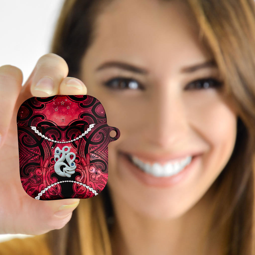 Maori Matariki Manaia Whero AirPods Case Maori Kowhaiwhai Pattern Galaxy LT01 - Polynesian Pride