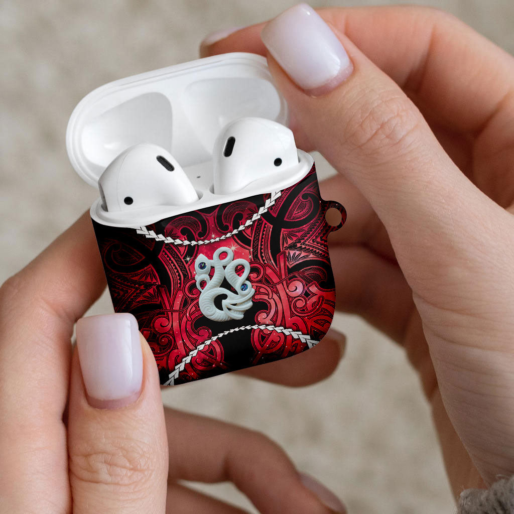 Maori Matariki Manaia Whero AirPods Case Maori Kowhaiwhai Pattern Galaxy LT01 - Polynesian Pride