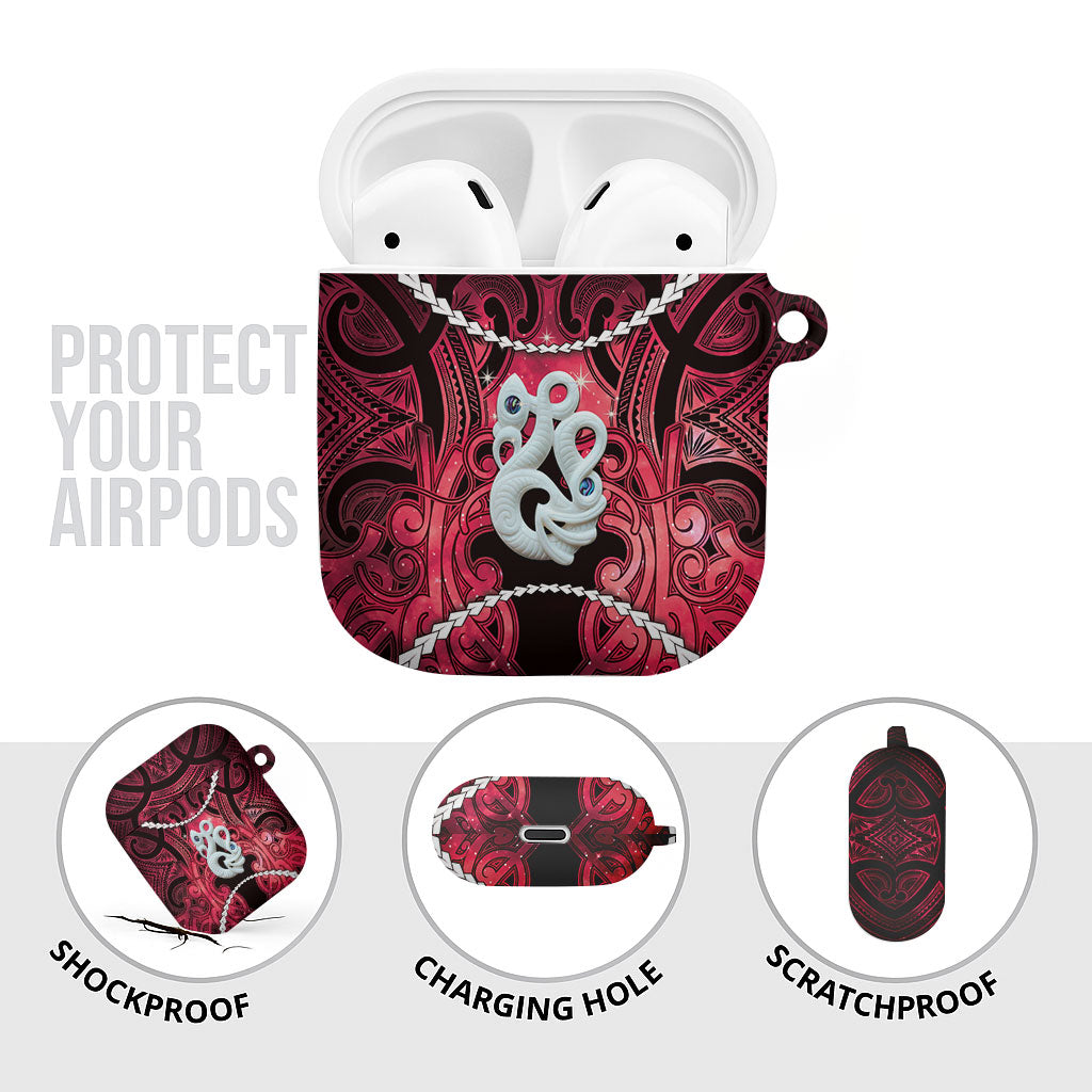 Maori Matariki Manaia Whero AirPods Case Maori Kowhaiwhai Pattern Galaxy LT01 - Polynesian Pride