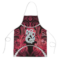 Maori Matariki Manaia Whero Apron Maori Kowhaiwhai Pattern Galaxy LT01 Red - Polynesian Pride