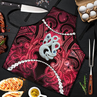 Maori Matariki Manaia Whero Apron Maori Kowhaiwhai Pattern Galaxy LT01 Red - Polynesian Pride