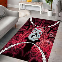 Maori Matariki Manaia Whero Area Rug Maori Kowhaiwhai Pattern Galaxy