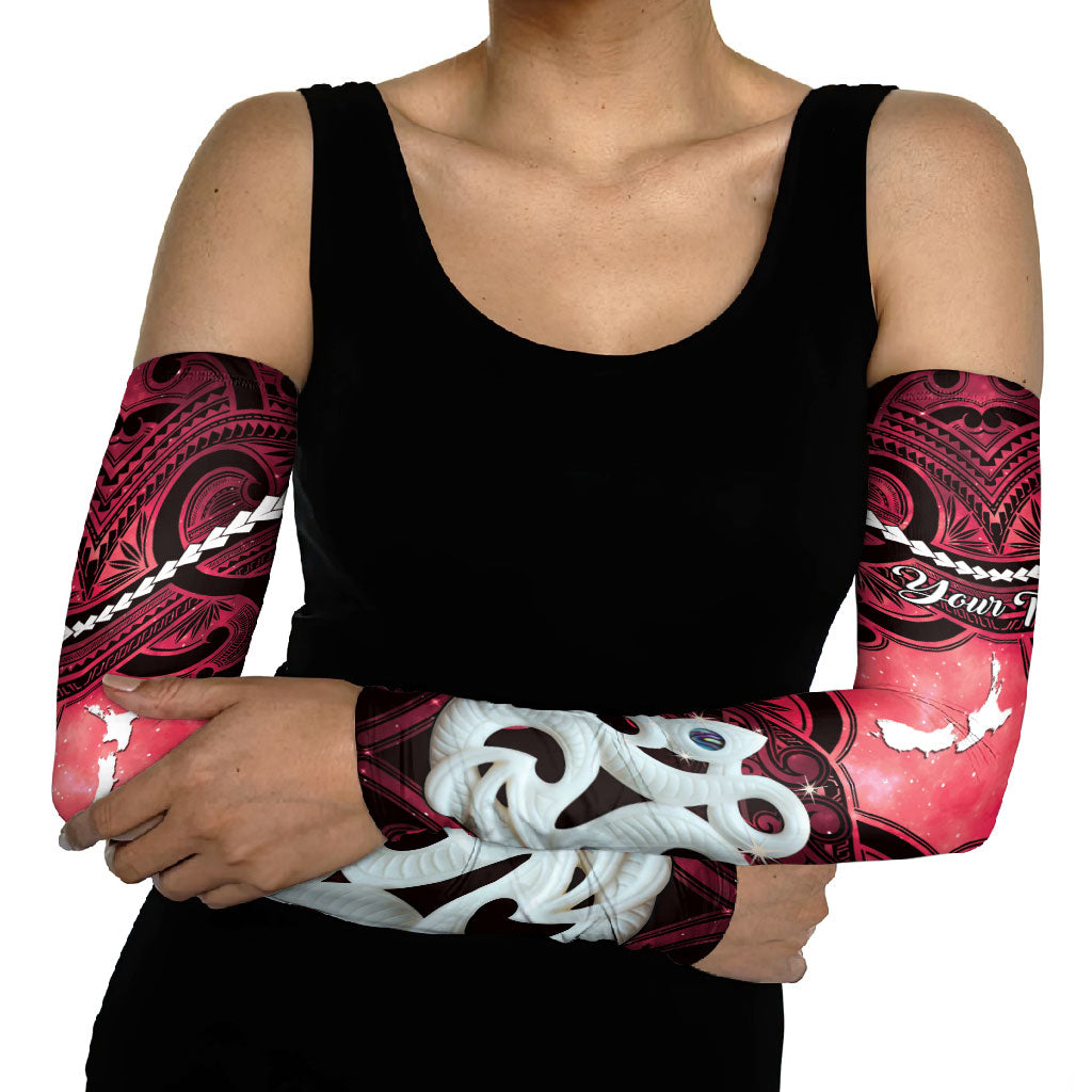 Personalised Maori Matariki Manaia Whero Arm Sleeves Maori Kowhaiwhai Pattern Galaxy LT01 - Polynesian Pride