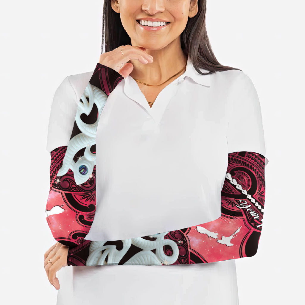 Personalised Maori Matariki Manaia Whero Arm Sleeves Maori Kowhaiwhai Pattern Galaxy LT01 - Polynesian Pride
