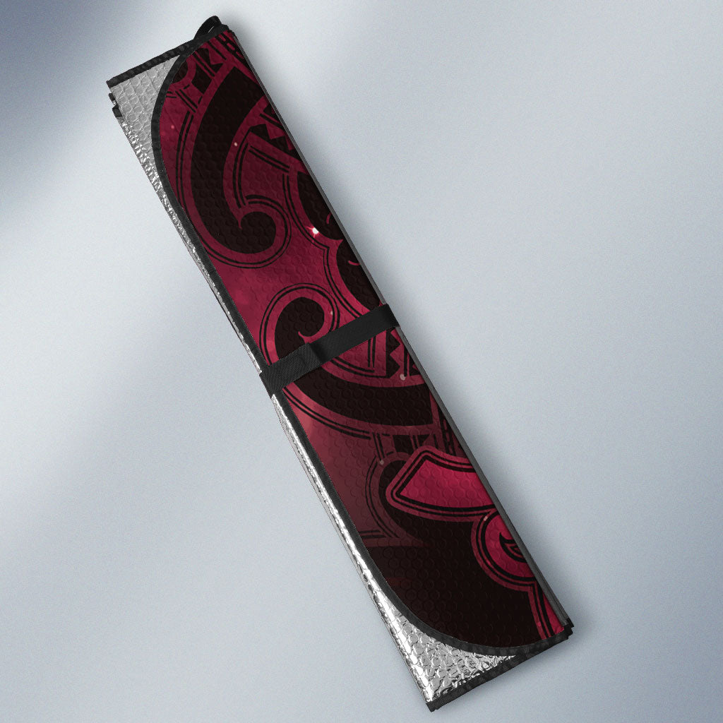Maori Matariki Manaia Whero Auto Sun Shade Maori Kowhaiwhai Pattern Galaxy