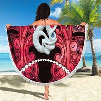 Maori Matariki Manaia Whero Beach Blanket Maori Kowhaiwhai Pattern Galaxy LT01 - Polynesian Pride