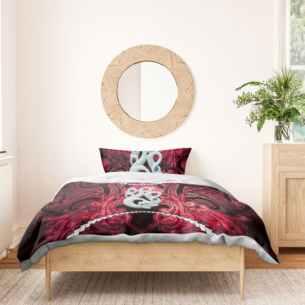 Maori Matariki Manaia Whero Bedding Set Maori Kowhaiwhai Pattern Galaxy LT01 - Polynesian Pride