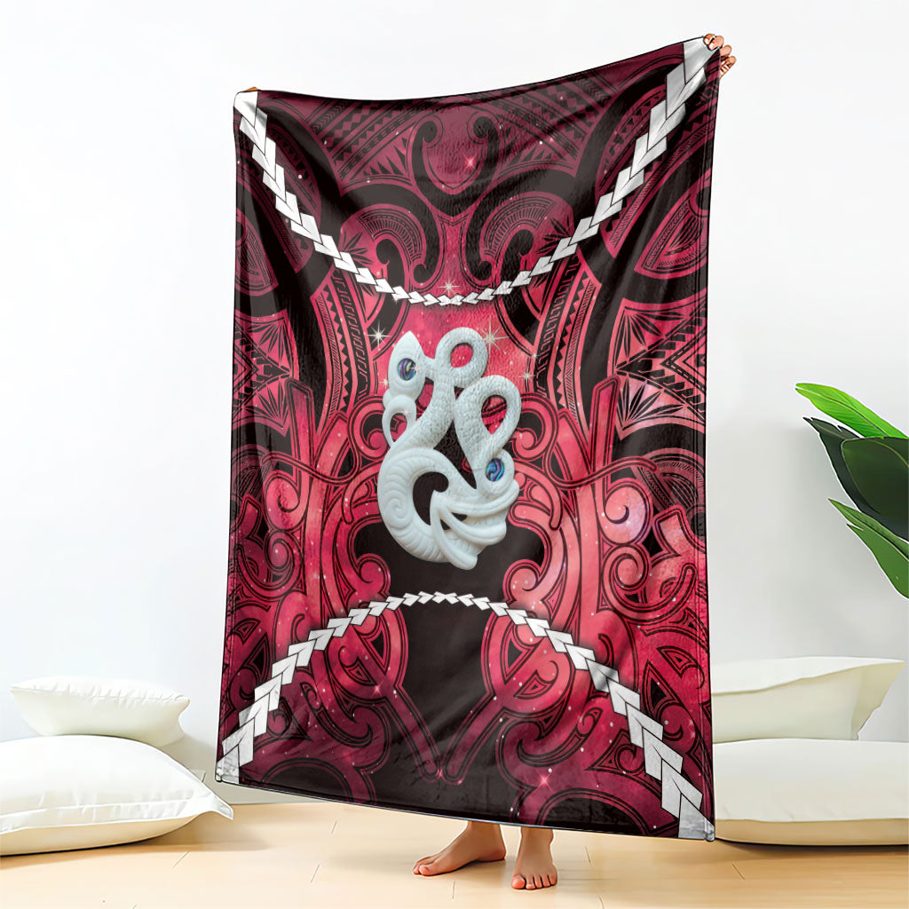 Maori Matariki Manaia Whero Blanket Maori Kowhaiwhai Pattern Galaxy LT01 - Polynesian Pride
