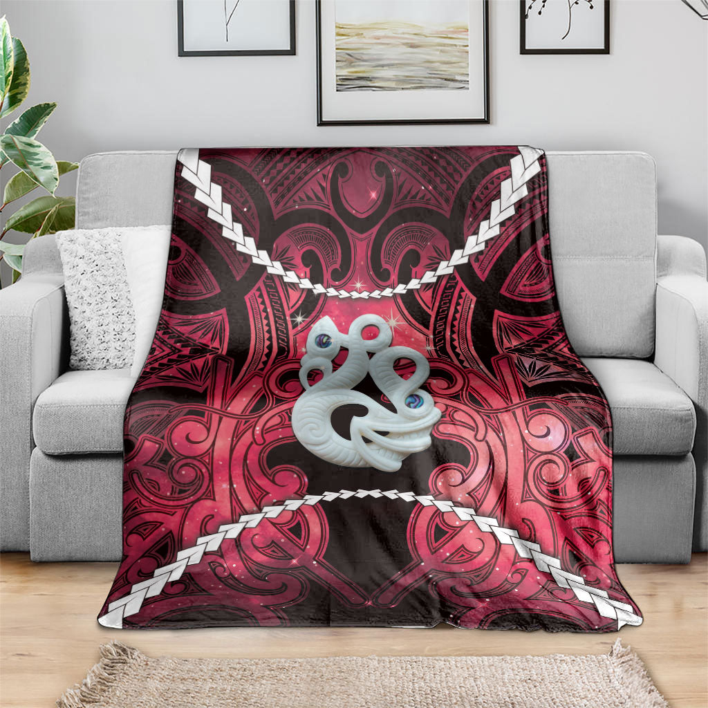 Maori Matariki Manaia Whero Blanket Maori Kowhaiwhai Pattern Galaxy LT01 - Polynesian Pride