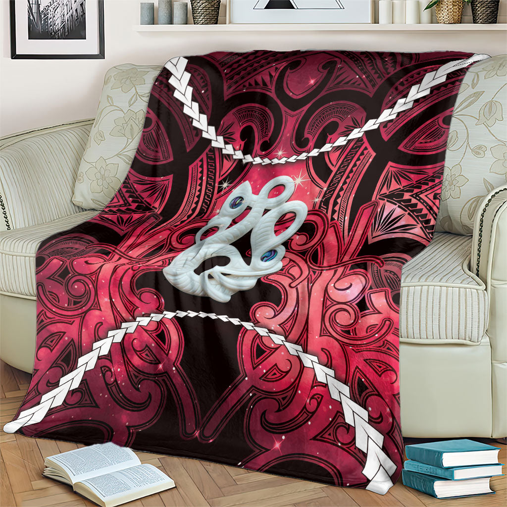 Maori Matariki Manaia Whero Blanket Maori Kowhaiwhai Pattern Galaxy LT01 - Polynesian Pride