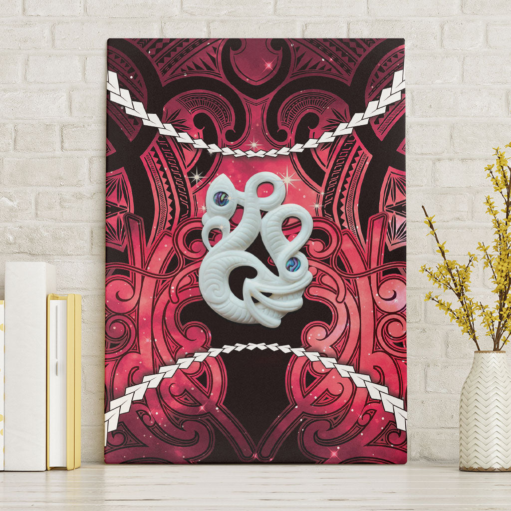 Maori Matariki Manaia Whero Canvas Wall Art Maori Kowhaiwhai Pattern Galaxy LT01 Without Frame Red - Polynesian Pride