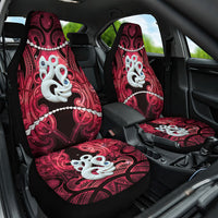 Maori Matariki Manaia Whero Car Seat Cover Maori Kowhaiwhai Pattern Galaxy LT01 One Size Red - Polynesian Pride