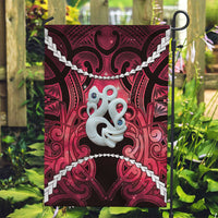 Maori Matariki Manaia Whero Garden Flag Maori Kowhaiwhai Pattern Galaxy LT01 Garden Flag Red - Polynesian Pride