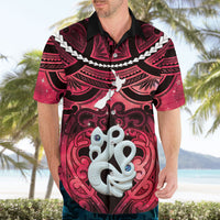 Personalised Maori Matariki Manaia Whero Hawaiian Shirt Maori Kowhaiwhai Pattern Galaxy LT01 - Polynesian Pride